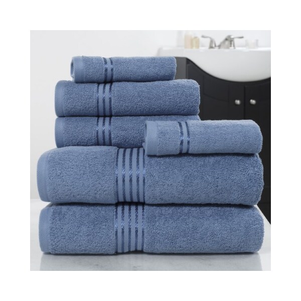 Hastings Home Hastings Home 100 Percent Cotton Hotel 6 Piece Towel Set - Light Blue 503392EVU - main